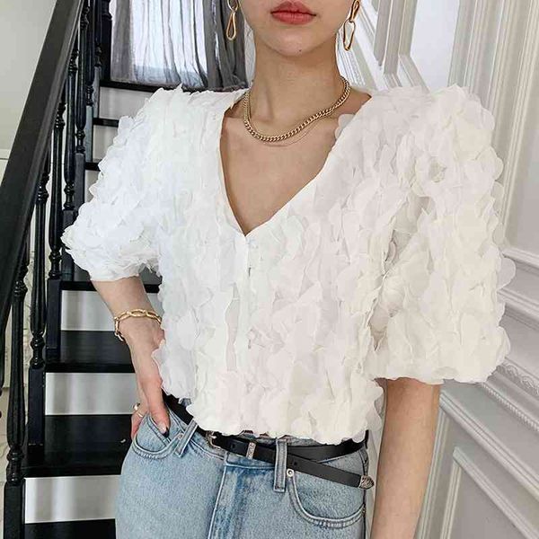 women's knits & tees petal puff sleeve crop korean fashion v neck puffy short blouse women summer white black clothing hypk
women's knits & tees petal puff sleeve crop korean fashion v neck puffy short blouse women summer white black clothing hypk