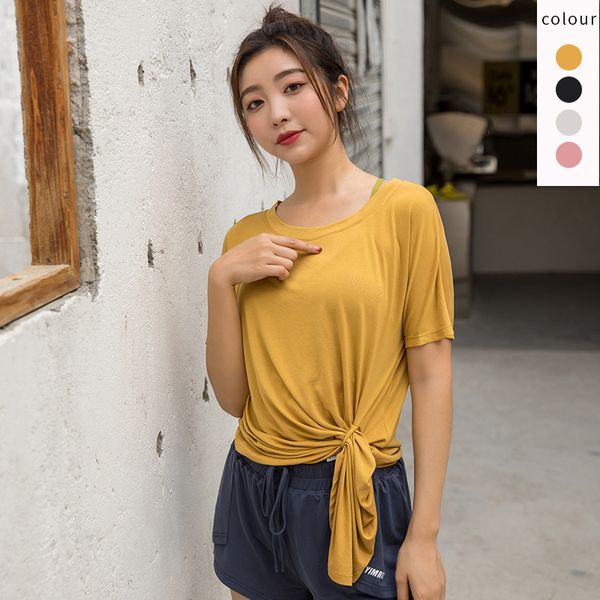 spring solid color t-shirt women's loose running fitness clothes yoga clothes sports short sleeve blouse, Gray
spring solid color t-shirt women's loose running fitness clothes yoga clothes sports short sleeve blouse, Gray