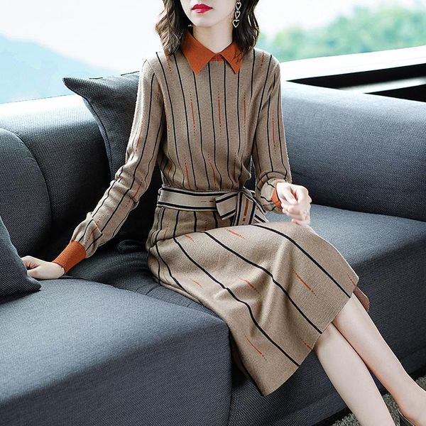 casual dresses kmetram sweater elegant vintage dress women clothes 2021 autumn winter knitted maxi vestidos my3198, Black;gray
casual dresses kmetram sweater elegant vintage dress women clothes 2021 autumn winter knitted maxi vestidos my3198, Black;gray