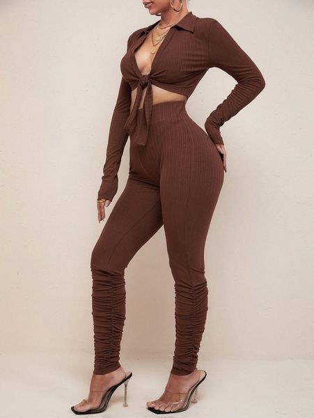 ribbed knit knot front crop & ruched hem leggings 41pv#, White
ribbed knit knot front crop & ruched hem leggings 41pv#, White