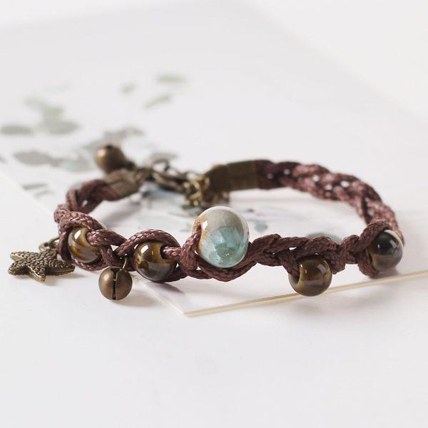 charm bracelets bohemia ethnic style pendant handmade ceramic bead bracelet vintage lace weave star bell charms women girl friend gift, Golden;silver
charm bracelets bohemia ethnic style pendant handmade ceramic bead bracelet vintage lace weave star bell charms women girl friend gift, Golden;silver