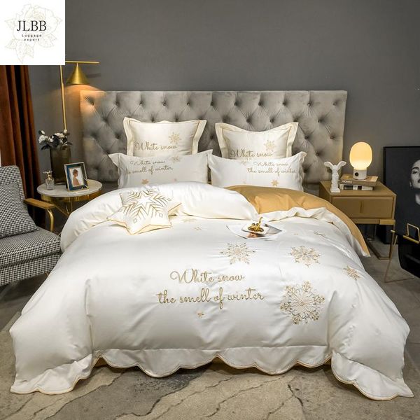 bedding sets luxury white soft satin cotton snowflake embroidery set double duvet cover bed linen fitted sheet pillowcases
bedding sets luxury white soft satin cotton snowflake embroidery set double duvet cover bed linen fitted sheet pillowcases