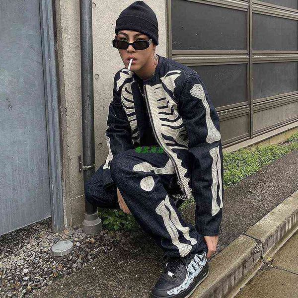 fashiondemon advanced kapital 12oz travis scott same bone skeleton hip hop denim jacket for men and women, Black;brown
fashiondemon advanced kapital 12oz travis scott same bone skeleton hip hop denim jacket for men and women, Black;brown