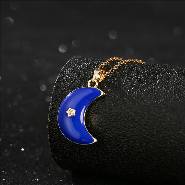 selling fashion oil dripping moon star pendant necklace women's 4-color optional color preserving electroplating, Silver
selling fashion oil dripping moon star pendant necklace women's 4-color optional color preserving electroplating, Silver