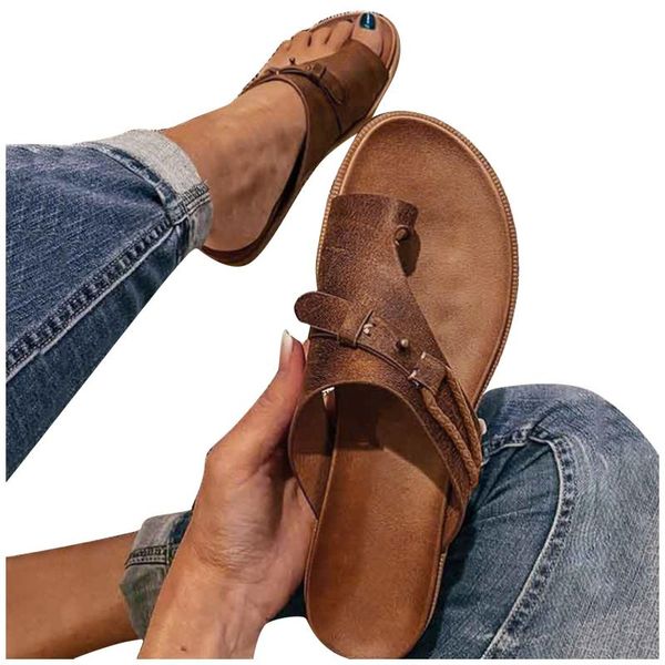 slippers women's fashion casual ring toe wedges leather sandals outdoor shoes, Black
slippers women's fashion casual ring toe wedges leather sandals outdoor shoes, Black