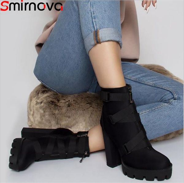 boots smirnova size 36-41 fashion ankle for women round toe zip ladies square high heels shoes platform 2021, Black
boots smirnova size 36-41 fashion ankle for women round toe zip ladies square high heels shoes platform 2021, Black