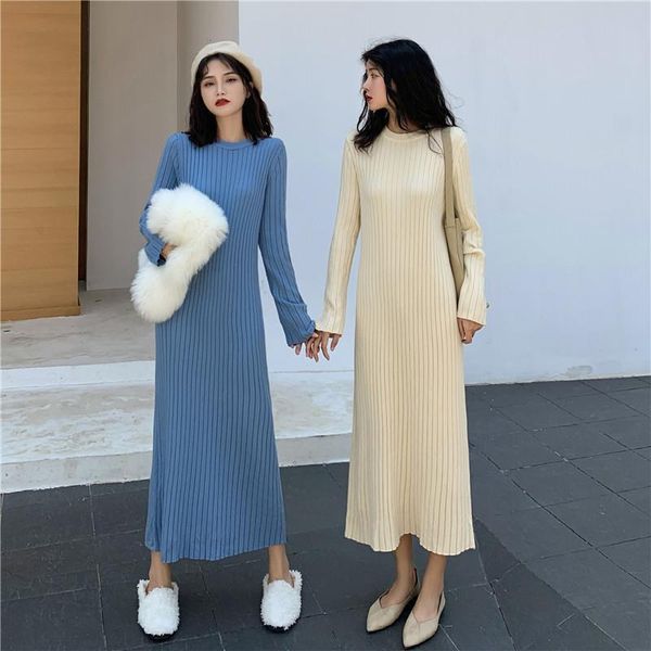 casual dresses autumn black white knitted sweater long dress woman slim bodycon korean elegant y2k vintage warm winter clothes, Black;gray
casual dresses autumn black white knitted sweater long dress woman slim bodycon korean elegant y2k vintage warm winter clothes, Black;gray