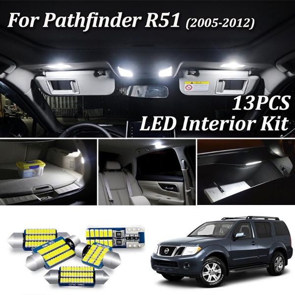 13pcs white canbus led car interior lights kit for 2005-2012 pathfinder r51 map license plate footwell light emergency
13pcs white canbus led car interior lights kit for 2005-2012 pathfinder r51 map license plate footwell light emergency