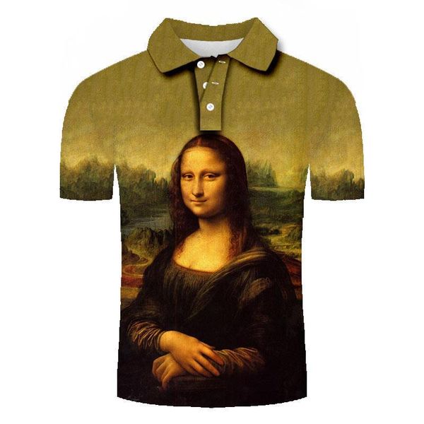 men's polos trend 3d shirt world famous paintings printing clothing summer art streetwear, White;black
men's polos trend 3d shirt world famous paintings printing clothing summer art streetwear, White;black