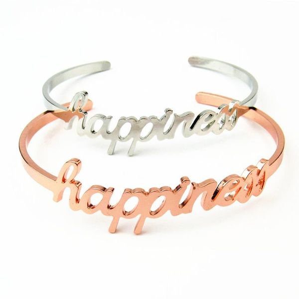 love simple happiness letter cuff bracelets bangles for women open bangle femme party wedding gift b18211, Black
love simple happiness letter cuff bracelets bangles for women open bangle femme party wedding gift b18211, Black