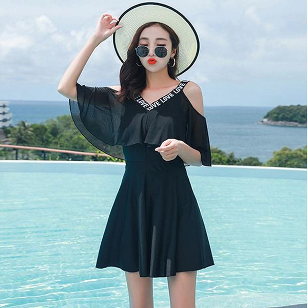 one-piece suits letter on v neckline black two piece swimsuit skirt plus size swimwear women wearing ways quick drying swimming suit beach
one-piece suits letter on v neckline black two piece swimsuit skirt plus size swimwear women wearing ways quick drying swimming suit beach