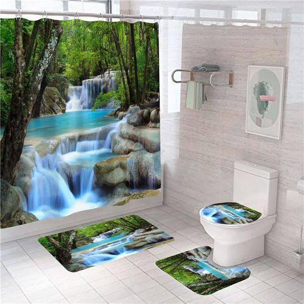 shower curtains waterfall scenery curtain 3pcs/4pcs set polyester bathroom partition bathtub screen hd casual landscape mat rugs home
shower curtains waterfall scenery curtain 3pcs/4pcs set polyester bathroom partition bathtub screen hd casual landscape mat rugs home