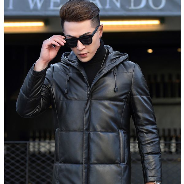 men's leather & faux genuine jacket men real sheepskin duck down coat winter warm thick plus size 4xl streetwear mf128 mlyt, Black
men's leather & faux genuine jacket men real sheepskin duck down coat winter warm thick plus size 4xl streetwear mf128 mlyt, Black