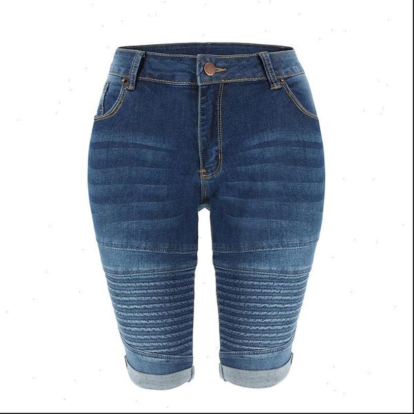 denim bermuda women jeans shorts middle rise elastic knee length summer curvy stretch moto short pants, Blue
denim bermuda women jeans shorts middle rise elastic knee length summer curvy stretch moto short pants, Blue
