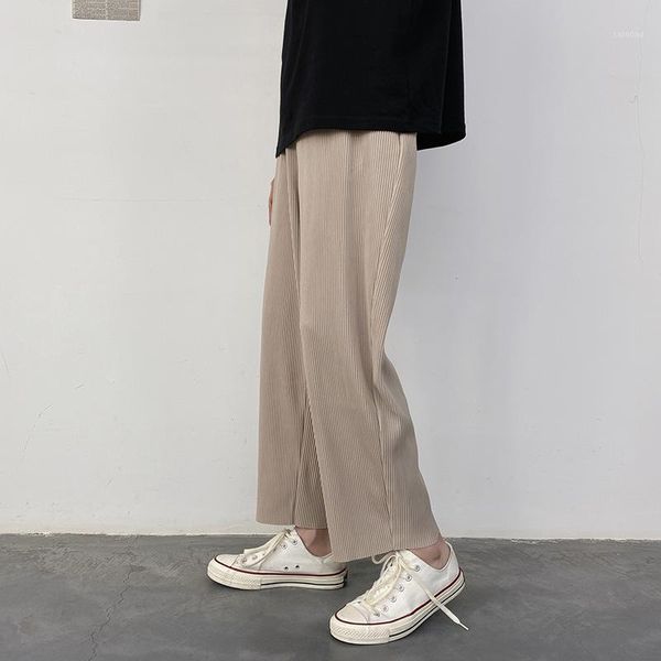 spring casual pants men solid color lightweight straight wide leg drawstring elastic waist ankle-length trousers fashion male men's, Black
spring casual pants men solid color lightweight straight wide leg drawstring elastic waist ankle-length trousers fashion male men's, Black