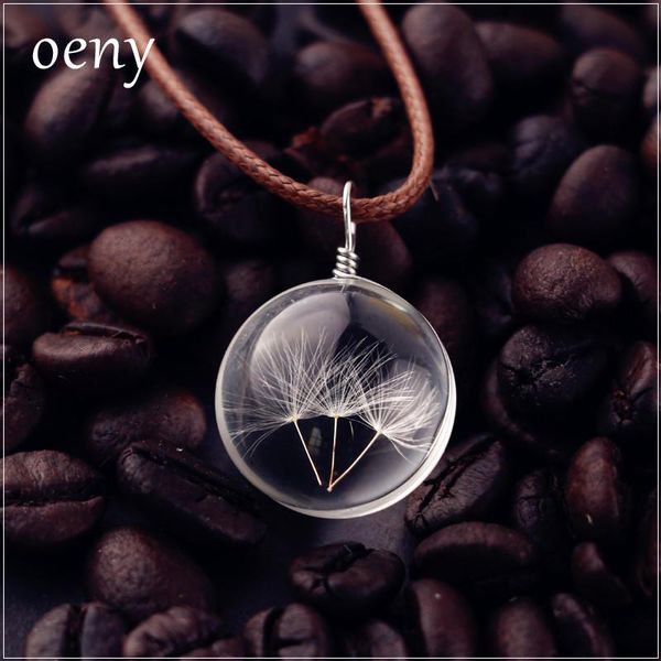 chains oeny women necklace dandelion glass ball pendant charm trendy natural transparent lucky wish, Silver
chains oeny women necklace dandelion glass ball pendant charm trendy natural transparent lucky wish, Silver