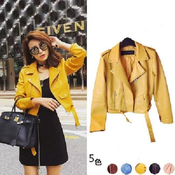 autumn short soft faux leather jacket women fashion zipper motorcycle pu ladies basic street coat women's jackets, Black;brown
autumn short soft faux leather jacket women fashion zipper motorcycle pu ladies basic street coat women's jackets, Black;brown
