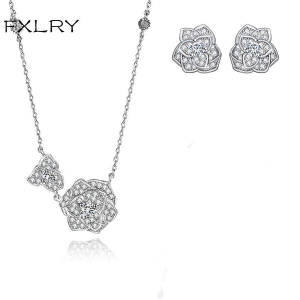 earrings & necklace fxlry fashion beautiful two flower cut for women luxury elegant &stud jewelry set, Silver
earrings & necklace fxlry fashion beautiful two flower cut for women luxury elegant &stud jewelry set, Silver