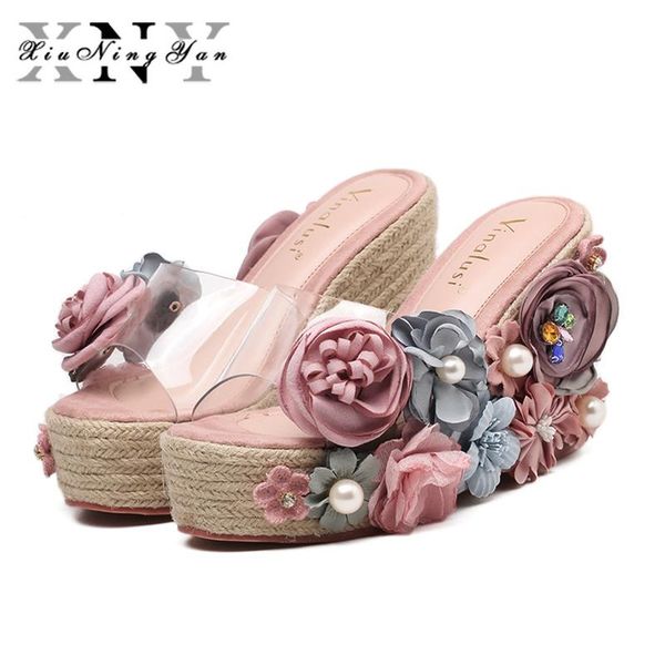 women sandals flower sweet style party wedding shoes woman platform wedges fashion high heels female slippers, Black
women sandals flower sweet style party wedding shoes woman platform wedges fashion high heels female slippers, Black