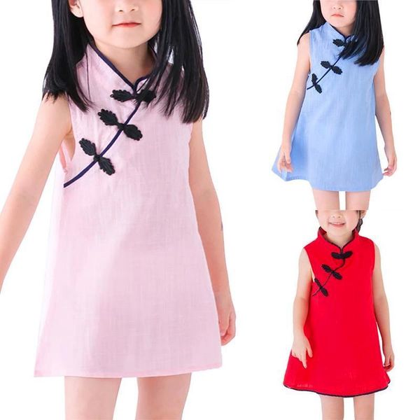 girl's dresses chinese style cheongsam princess with button sleeveless kids girl elegant solid color dress, Red;yellow
girl's dresses chinese style cheongsam princess with button sleeveless kids girl elegant solid color dress, Red;yellow