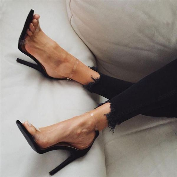 one-character sandals women's thin heels european and american summer simple transparent open-toe high-heeled, Black
one-character sandals women's thin heels european and american summer simple transparent open-toe high-heeled, Black