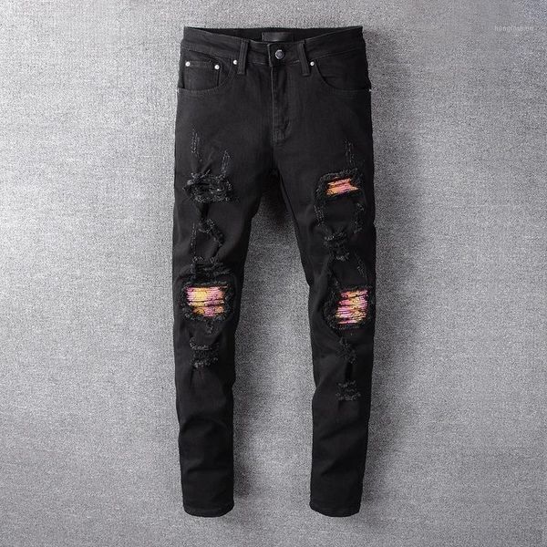 trend brand pink hole patchwork jeans for men black stretch slim fit hip hop big size motor biker ripped casual men's, Blue
trend brand pink hole patchwork jeans for men black stretch slim fit hip hop big size motor biker ripped casual men's, Blue