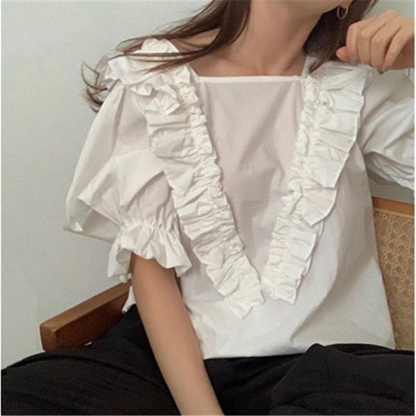 women's blouses & shirts 2021 arrivals summer women blouse shirt retro stringy selvedge square collar half sleeved blusas cotton tunic, White
women's blouses & shirts 2021 arrivals summer women blouse shirt retro stringy selvedge square collar half sleeved blusas cotton tunic, White
