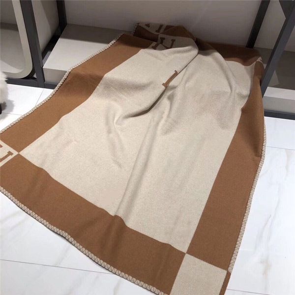 letter designer blanket soft wool scarf shawl portable warm plaid sofa bed fleece spring autumn women throw blankets