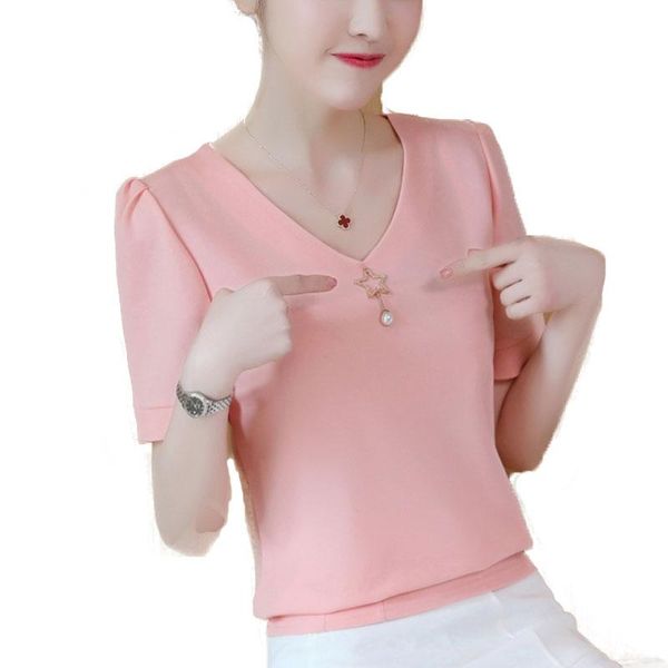 women's blouses & shirts womens 2021 v-neck blouse women summer shirt solid plus size pearl feamle blusas, White
women's blouses & shirts womens 2021 v-neck blouse women summer shirt solid plus size pearl feamle blusas, White