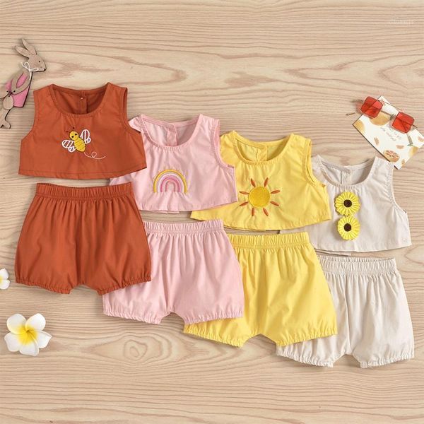 clothing sets 2pcs fashion summer born toddler baby girls outfits clothes printed sleeveless vest +shorts pants casual, White
clothing sets 2pcs fashion summer born toddler baby girls outfits clothes printed sleeveless vest +shorts pants casual, White