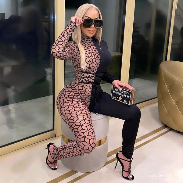 spring patchwork lace up jumpsuit bodycon strappy skinny long sleeve streetwear female casual workout rompers women's jumpsuits &, Black;white
spring patchwork lace up jumpsuit bodycon strappy skinny long sleeve streetwear female casual workout rompers women's jumpsuits &, Black;white
