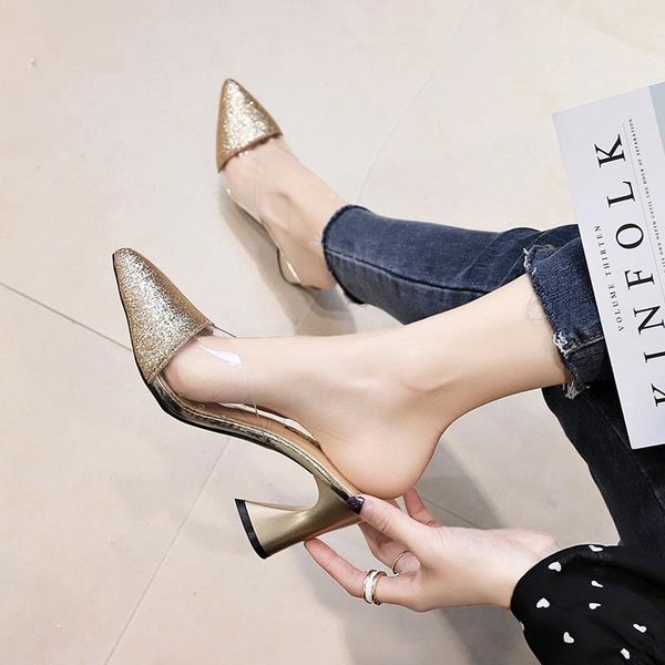 women slides square heels mules 2021 female fashion spring shinning clear ladies house shoes woman footwear slippers, Black
women slides square heels mules 2021 female fashion spring shinning clear ladies house shoes woman footwear slippers, Black