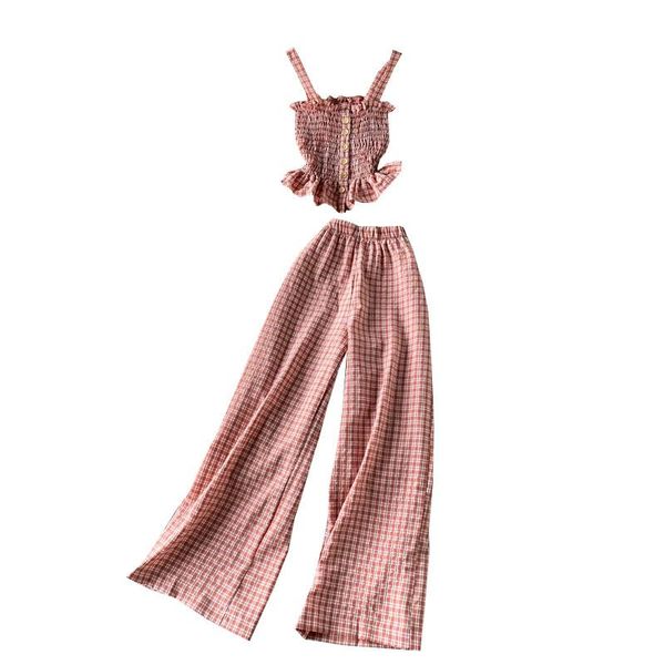 women's tracksuits 2021 summer two-piece short vest suit slim ruffled + high waist casual pants women 2 piece sets strapless, Gray
women's tracksuits 2021 summer two-piece short vest suit slim ruffled + high waist casual pants women 2 piece sets strapless, Gray