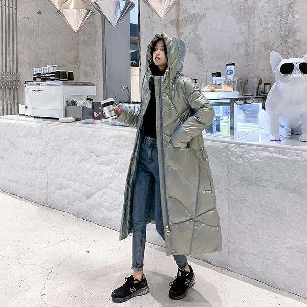 women's down & parkas foreign trade bright face winter clothes women 2021 knee length cotton padded women's long thickened, Black
women's down & parkas foreign trade bright face winter clothes women 2021 knee length cotton padded women's long thickened, Black