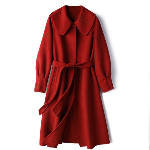 women's wool & blends 2021 autumn winter long coat women high-end double-faced cashmere outerwear loose jacket female warm overcoat h99, Black
women's wool & blends 2021 autumn winter long coat women high-end double-faced cashmere outerwear loose jacket female warm overcoat h99, Black