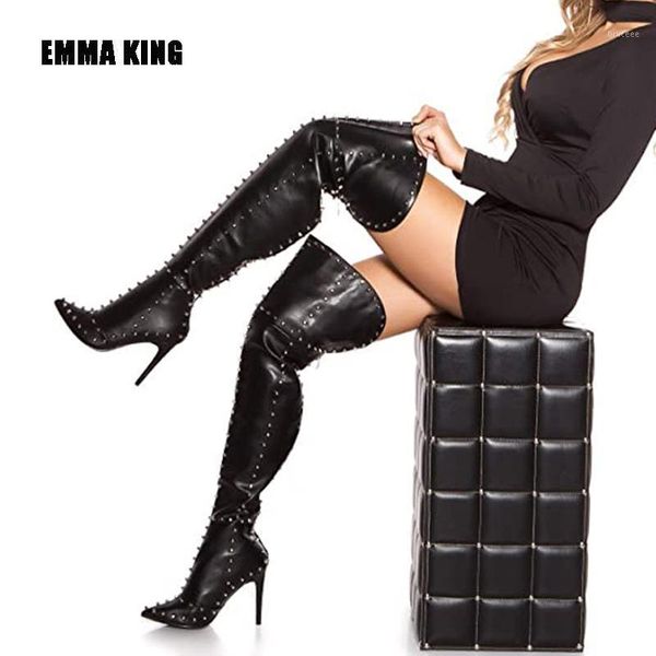 boots 2121 women spring over the knee ladies rivet high heels shoes pointed toe long for big size 35-441, Black
boots 2121 women spring over the knee ladies rivet high heels shoes pointed toe long for big size 35-441, Black