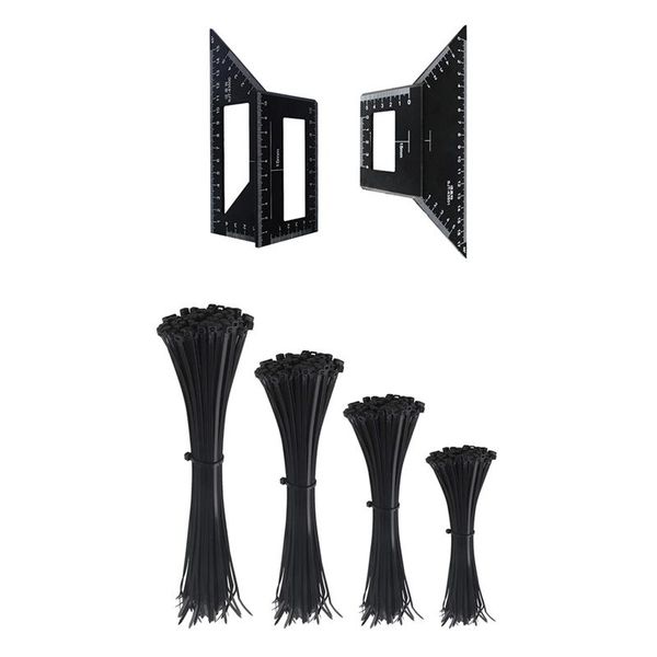 other garden supplies 400pc cable ties self-locking tie with 2pc 45/45 degree 90/45 square layout miter angle measuring t ruler
other garden supplies 400pc cable ties self-locking tie with 2pc 45/45 degree 90/45 square layout miter angle measuring t ruler