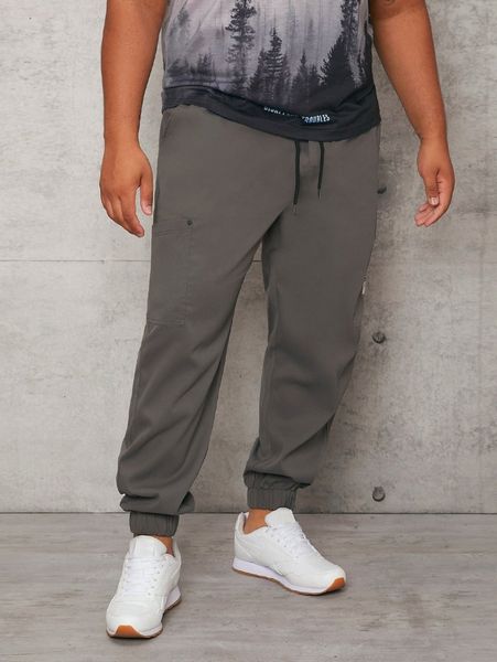 extended sizes men slogan patched detail pocket side drawstring waist pants q8cc#, Black
extended sizes men slogan patched detail pocket side drawstring waist pants q8cc#, Black