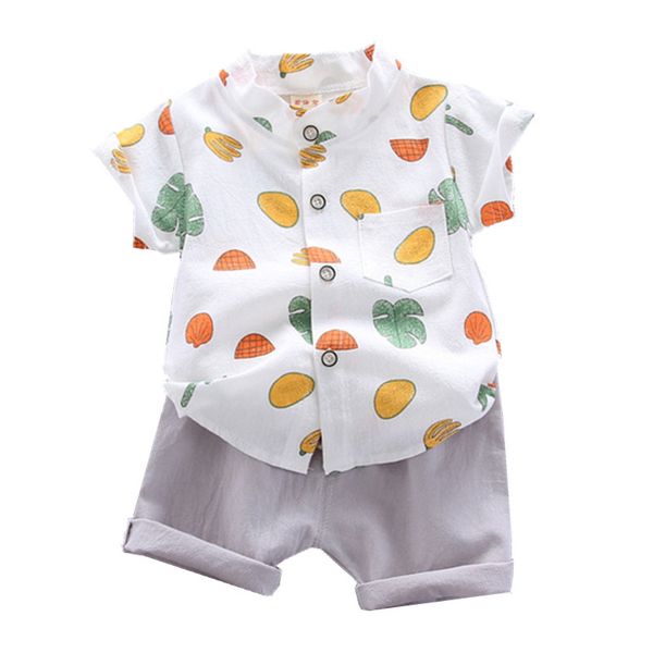 2021 summer boy clothes baby suit casual print short sleeve shirt + shorts children suit clothing, White
2021 summer boy clothes baby suit casual print short sleeve shirt + shorts children suit clothing, White