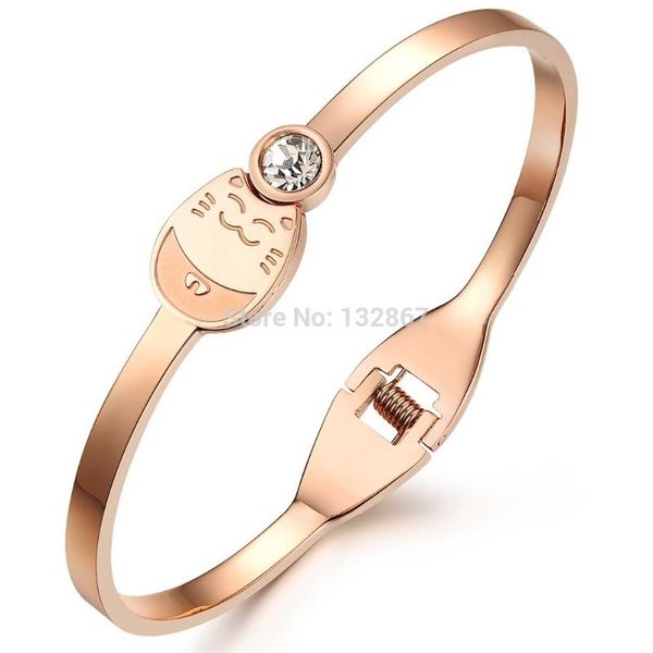 ip rose gold stainless steel cuff open bangle women bracelet lucky totoro, Black
ip rose gold stainless steel cuff open bangle women bracelet lucky totoro, Black