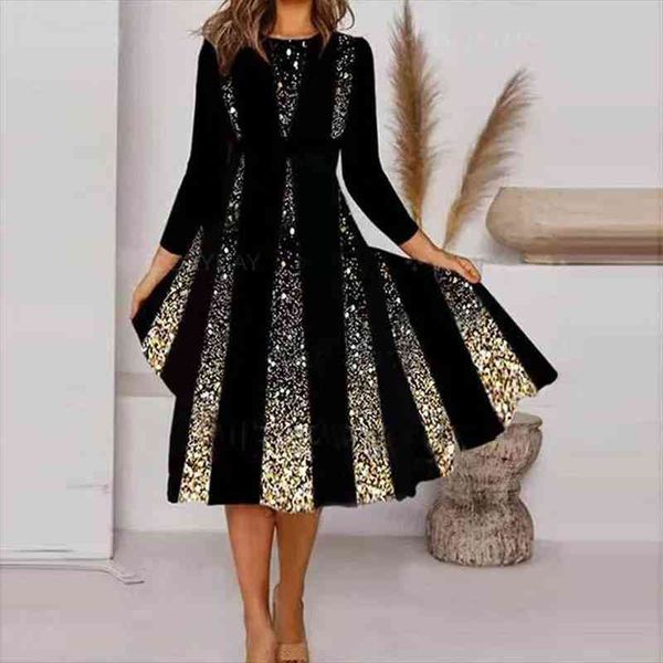 autumn long-sleeved fashion casual womens dresses o-neck loose party vintage printed elegant ladies vestidos, Black;gray
autumn long-sleeved fashion casual womens dresses o-neck loose party vintage printed elegant ladies vestidos, Black;gray