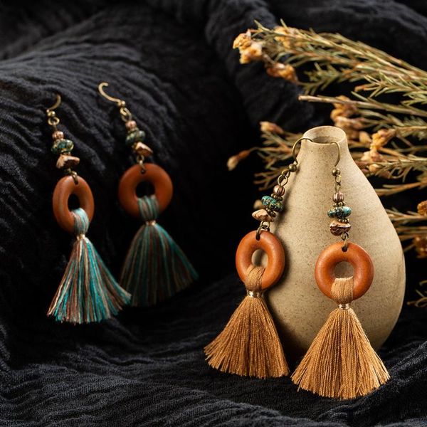 classic fashion national style ring tassel color rope pine stone earrings charm women bohemian jewelry accessories dangle & chandelier, Silver
classic fashion national style ring tassel color rope pine stone earrings charm women bohemian jewelry accessories dangle & chandelier, Silver