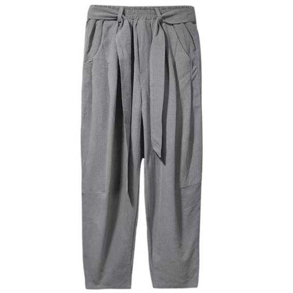 men's pants spring cotton linen men elastic waist casual harem loose sweatpants traditional chinese trousers pantalons homme 5xl, Black
men's pants spring cotton linen men elastic waist casual harem loose sweatpants traditional chinese trousers pantalons homme 5xl, Black