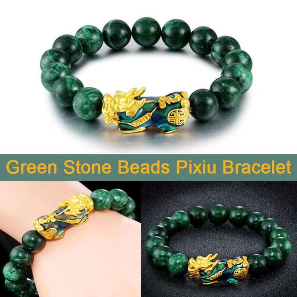 beaded, strands golden pixiu bracelet green stone beads couple energy bring lucky brave wealth feng shui bracelets for women men, Black
beaded, strands golden pixiu bracelet green stone beads couple energy bring lucky brave wealth feng shui bracelets for women men, Black