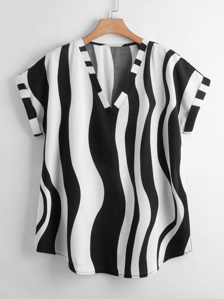 plus v-neck batwing sleeve colorblock blouse b6pz#, Black 
plus v-neck batwing sleeve colorblock blouse b6pz#, Black
