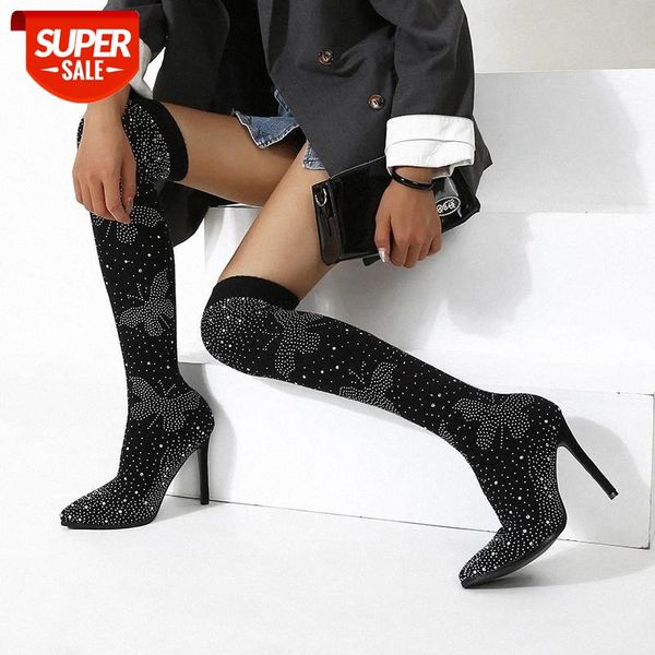 fashion runway crystal stretch fabric sock high heels boots pointed toe over-the-knee heel thigh high woman boot drop ship #d86l, Black
fashion runway crystal stretch fabric sock high heels boots pointed toe over-the-knee heel thigh high woman boot drop ship #d86l, Black
