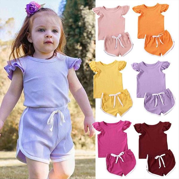 1 5y baby girl clothes summer toddler clothing girls ruffle t shirt pants shorts outfits kids 2pcs, White
1 5y baby girl clothes summer toddler clothing girls ruffle t shirt pants shorts outfits kids 2pcs, White