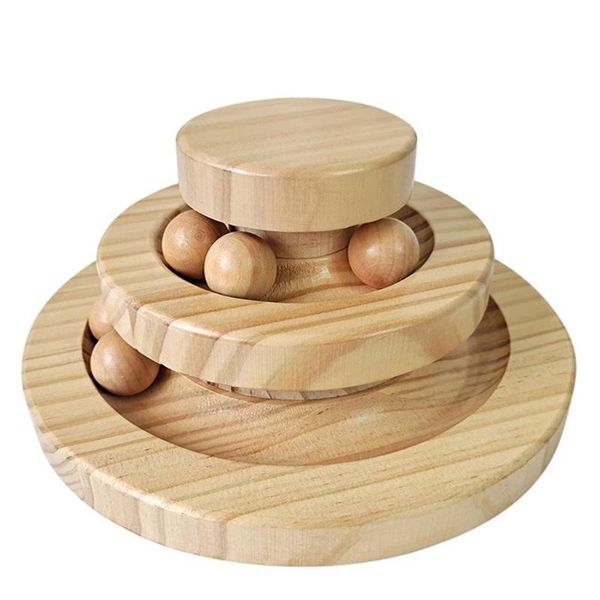 cat toys interactive wooden three-layer turntable toy rotating smart track ball swing roller for kitten playing
cat toys interactive wooden three-layer turntable toy rotating smart track ball swing roller for kitten playing