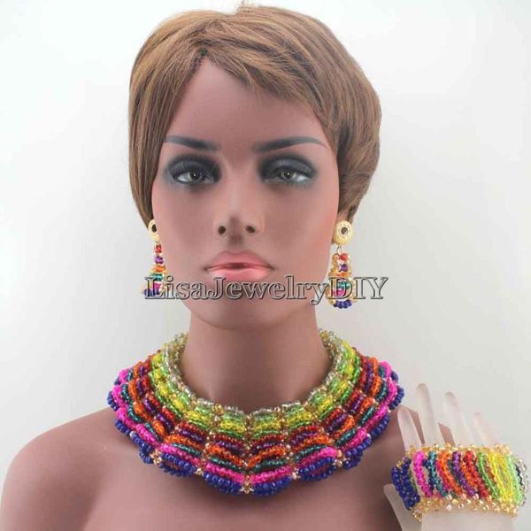 earrings & necklace terrific chunky layered masquerade nigerian beads jewelry set wedding african sets handmade hd7943, Silver
earrings & necklace terrific chunky layered masquerade nigerian beads jewelry set wedding african sets handmade hd7943, Silver