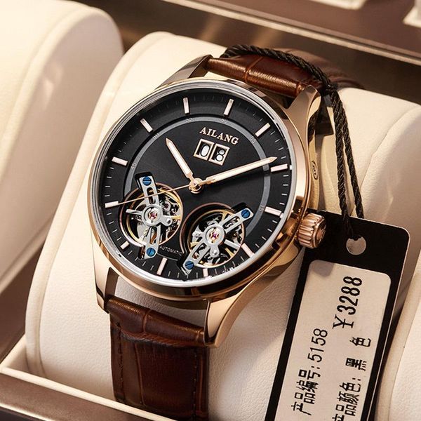 wristwatches ailang men business luminous waterproof automatic mechanical calendar display hollow double flywheel leather strap watch 8825, Slivery;brown
wristwatches ailang men business luminous waterproof automatic mechanical calendar display hollow double flywheel leather strap watch 8825, Slivery;brown
